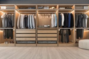 3d-rendering-modern-scandinavian-white-wood-walk-in-closet-with-wardrobe-near-window